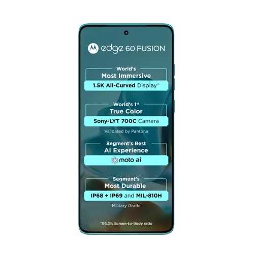MOTOROLA Edge 60 Fusion 5G (PANTONE Amazonite, 256 GB) (8 GB RAM)